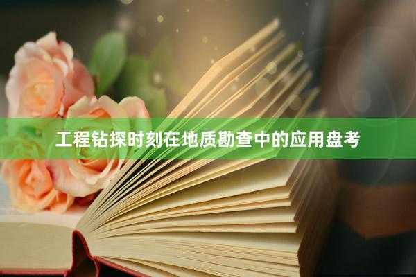 工程钻探时刻在地质勘查中的应用盘考