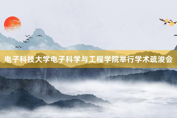 电子科技大学电子科学与工程学院举行学术疏浚会